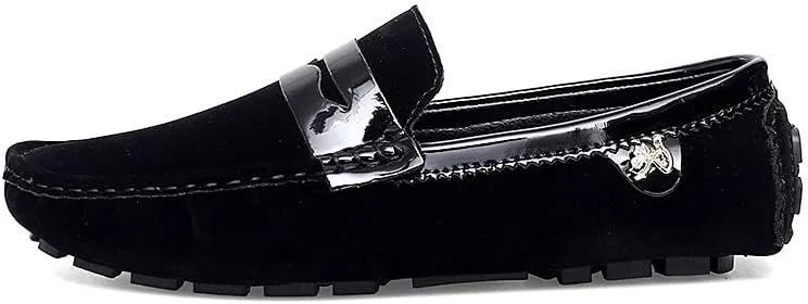 Loafers for Men Round Toe PU Leather Penny Driving Loafers Flexible Lightweight Flat Heel Classic Prom Slip On