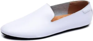 Loafers for Men Tuxedo Toafers Pointed Toe Genuine Leather Lightweight Slip Resistant Flexible Walking Classic Slip-ons