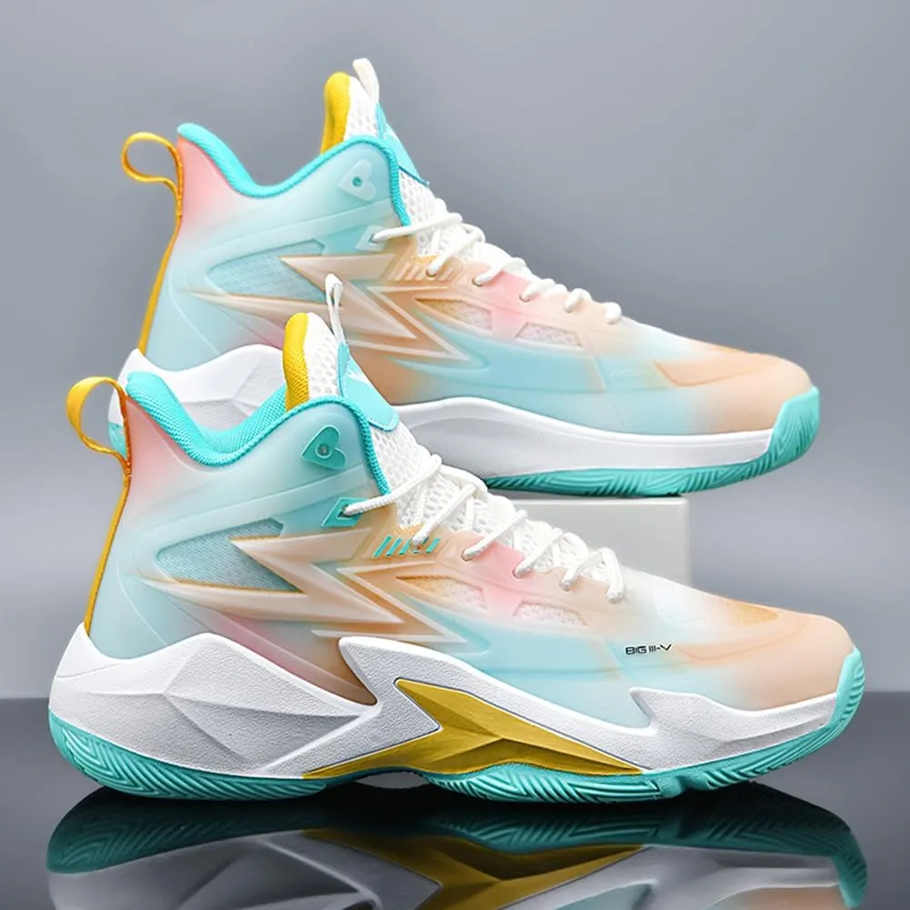 MAUGELY Men's Women's Breathable Basketball Shoes Students Sports Causal Outdoor Non-Slip Sneakers for Couple