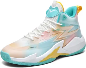 MAUGELY Men's Women's Breathable Basketball Shoes Students Sports Causal Outdoor Non-Slip Sneakers for Couple