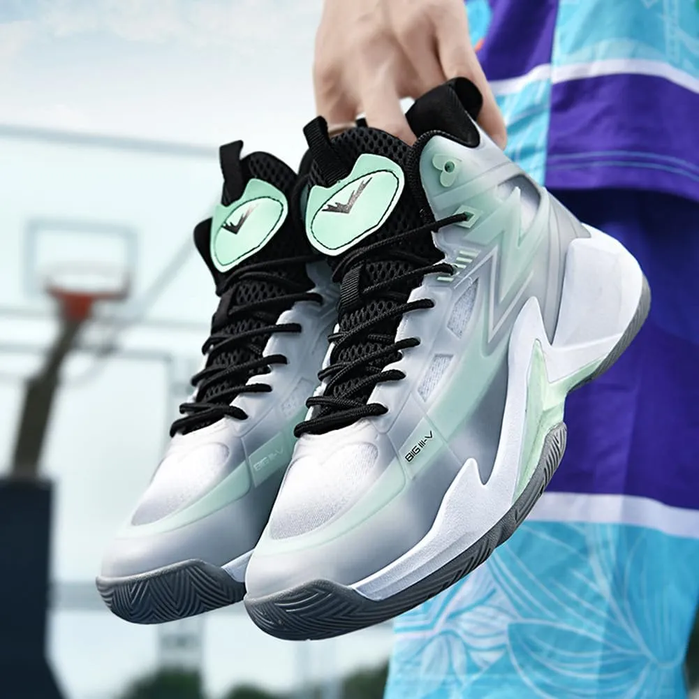 MAUGELY Men's Women's Breathable Basketball Shoes Students Sports Causal Outdoor Non-Slip Sneakers for Couple
