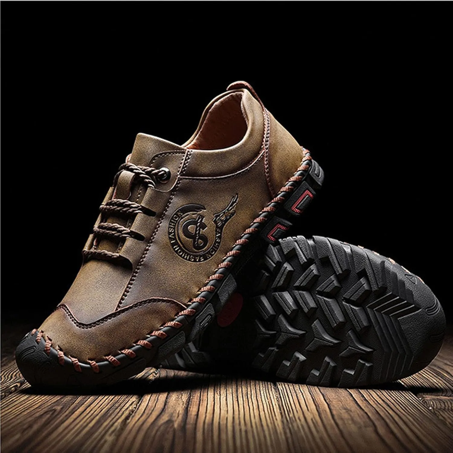 Men Black Sneakers Fashion Retro Lace up Lightweight Walking Shoes Hiking Outdoor Drivering Shoe Footwear