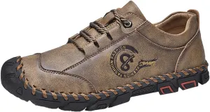 Men Black Sneakers Fashion Retro Lace up Lightweight Walking Shoes Hiking Outdoor Drivering Shoe Footwear
