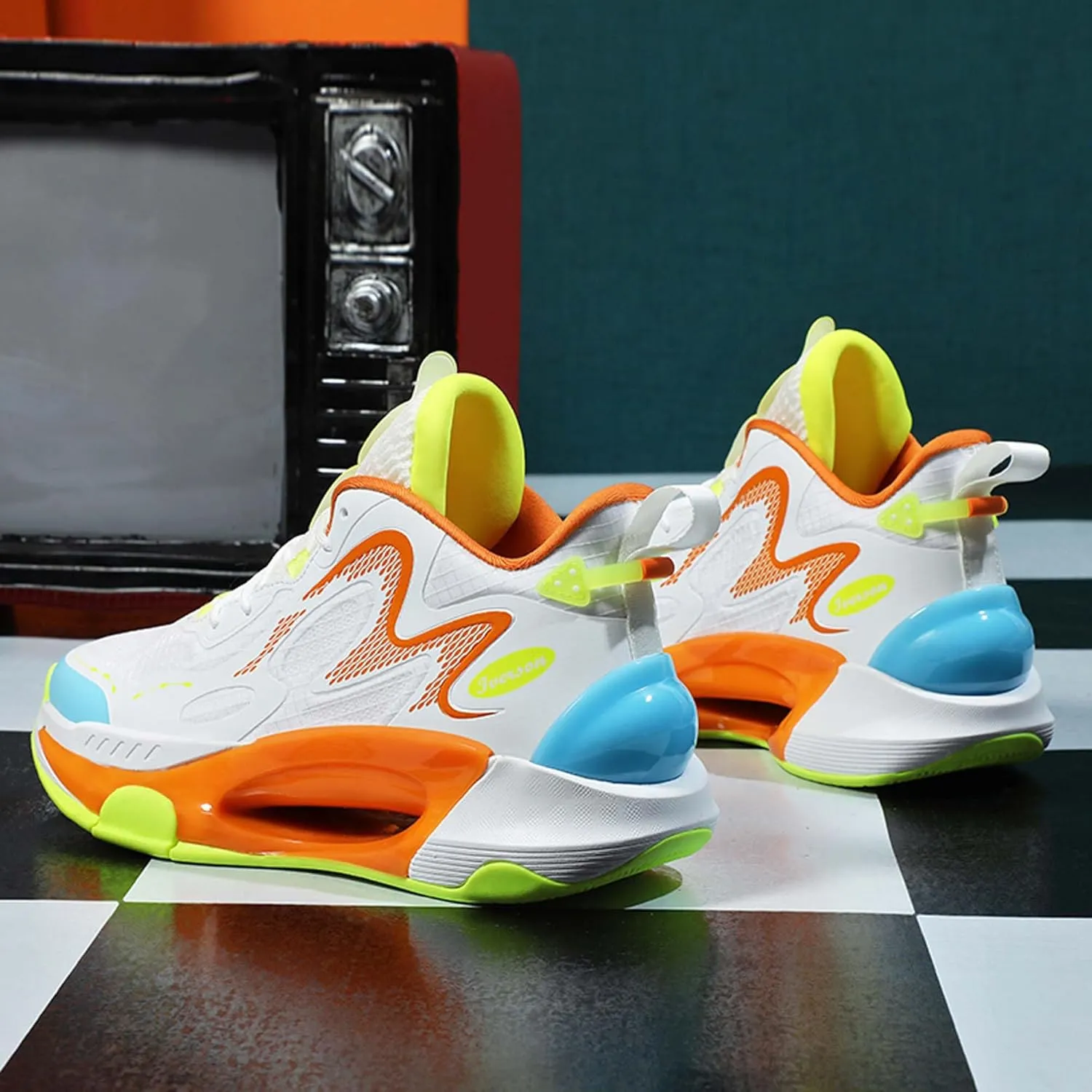 Men Women High Top Basketball Shoes Teen Sports Running Shoes Street Casual Walking Shoes Breathable Comfortable Walking Travel Casual Fashion Sneakers