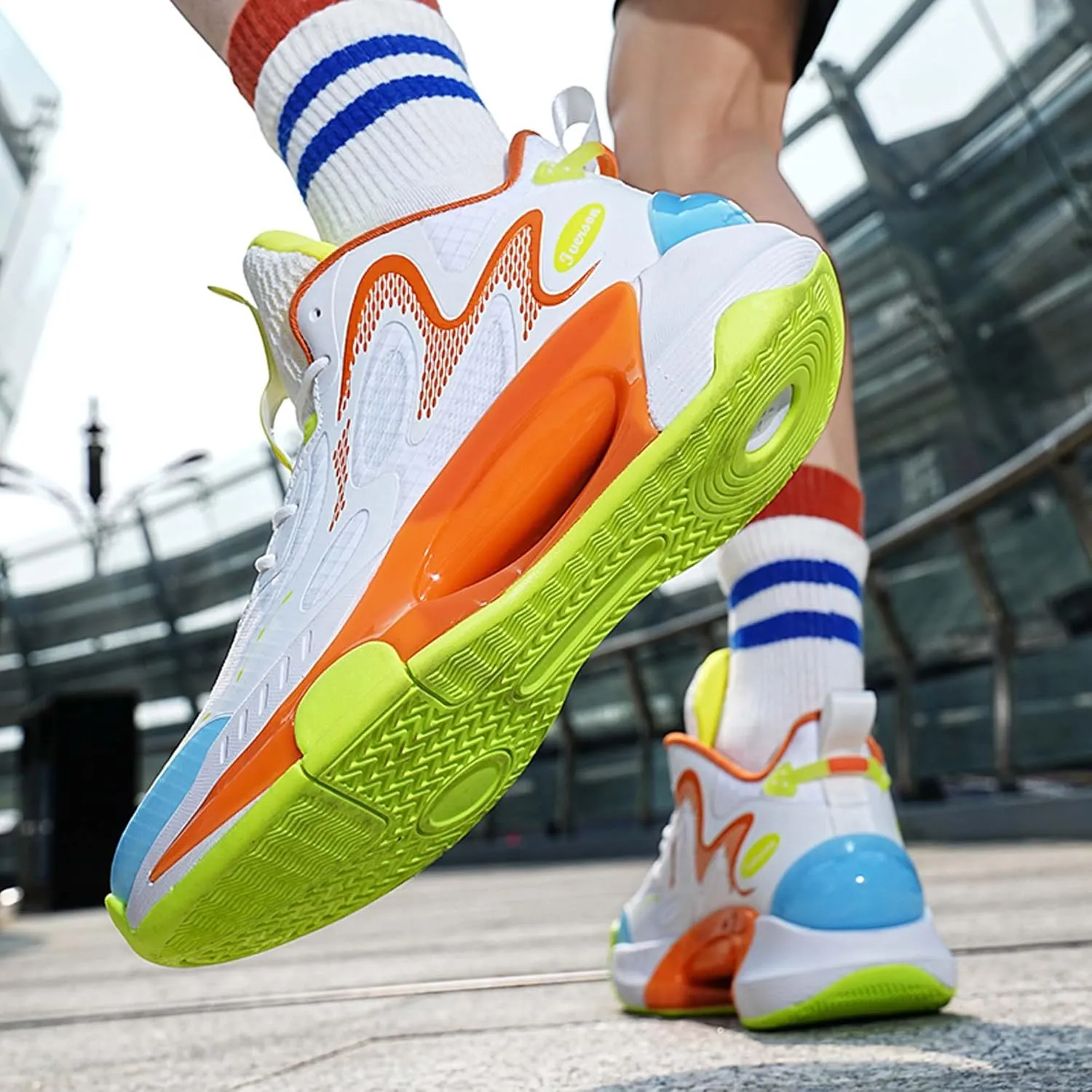 Men Women High Top Basketball Shoes Teen Sports Running Shoes Street Casual Walking Shoes Breathable Comfortable Walking Travel Casual Fashion Sneakers