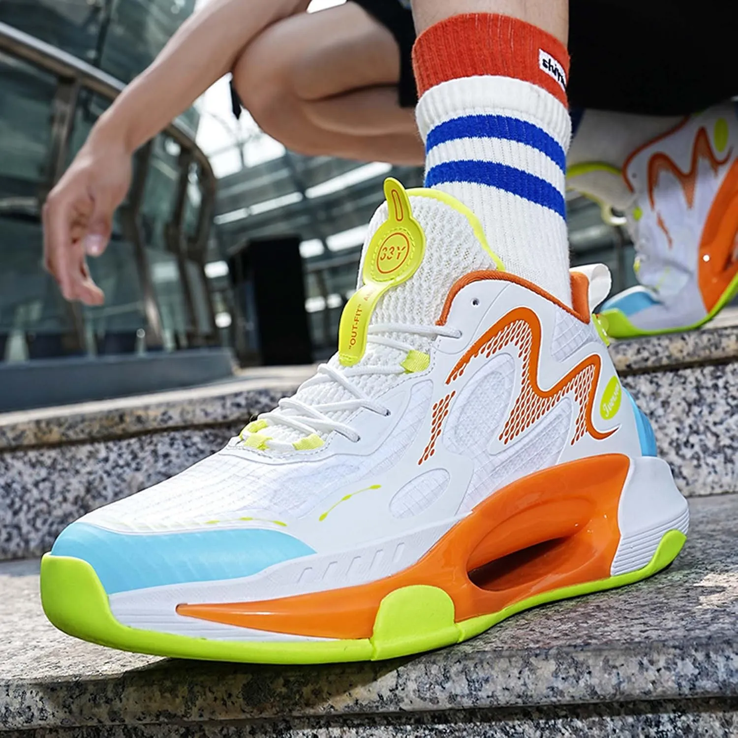 Men Women High Top Basketball Shoes Teen Sports Running Shoes Street Casual Walking Shoes Breathable Comfortable Walking Travel Casual Fashion Sneakers
