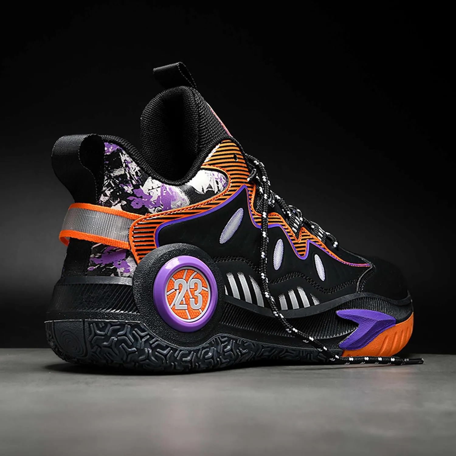Mens and Womens Mid Top Lace Up Basketball Sneakers Non Slip and Breathable Running Shoes Wear Resistant Outdoor Travel Shoes Lightweight Carrying Fitness Training Shoes Badminton Sneakers