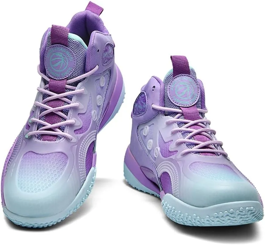 Mens Basketball Shoes Non-Slip Breathable Outdoor Sneakers Fashion Graffiti Sports Training Shoes for Running Walking
