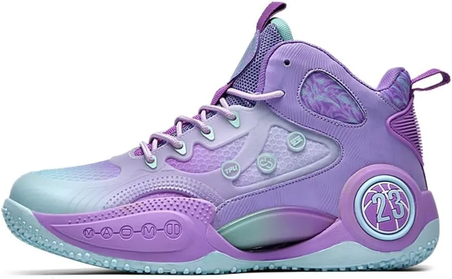 Mens Basketball Shoes Non-Slip Breathable Outdoor Sneakers Fashion Graffiti Sports Training Shoes for Running Walking