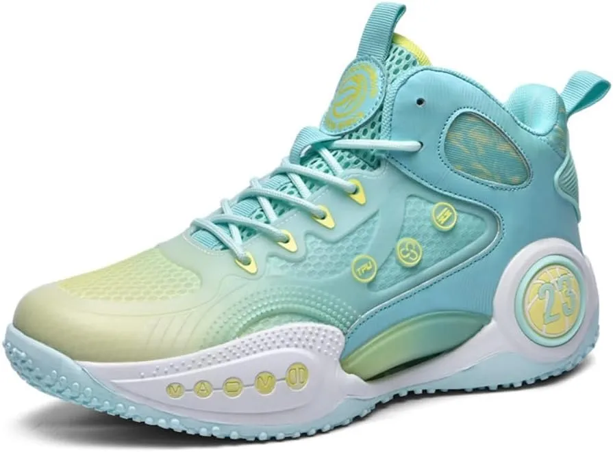 Mens Basketball Shoes Non-Slip Breathable Outdoor Sneakers Fashion Graffiti Sports Training Shoes for Running Walking