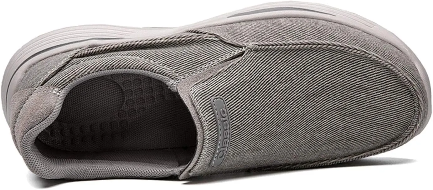 Men's Breathable Lightweight Slip-on Casual Walking Loafers,Outdoor Non-Slip Comfortable Driving Canvas Sneakers