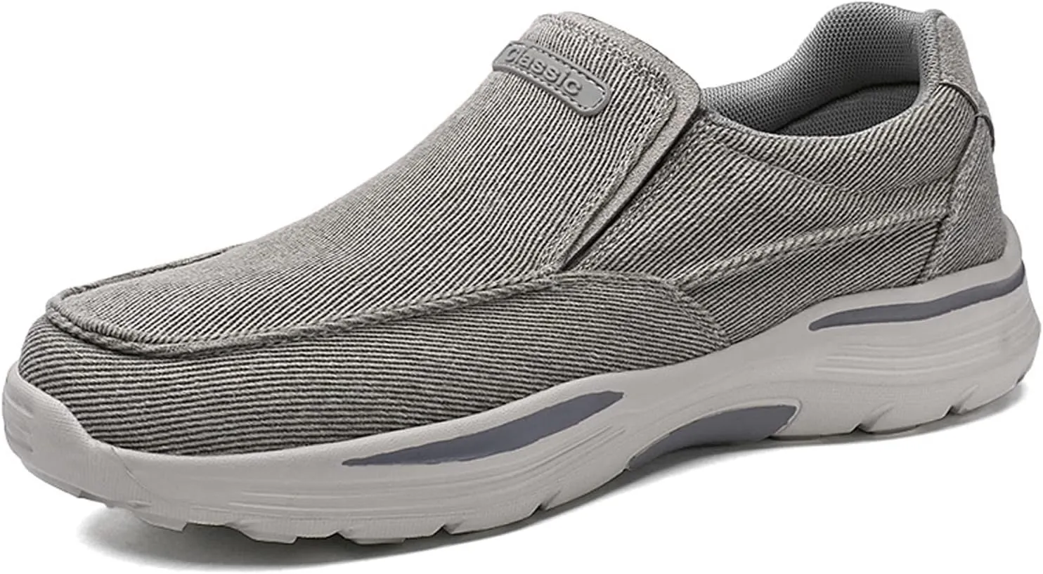 Men's Breathable Lightweight Slip-on Casual Walking Loafers,Outdoor Non-Slip Comfortable Driving Canvas Sneakers