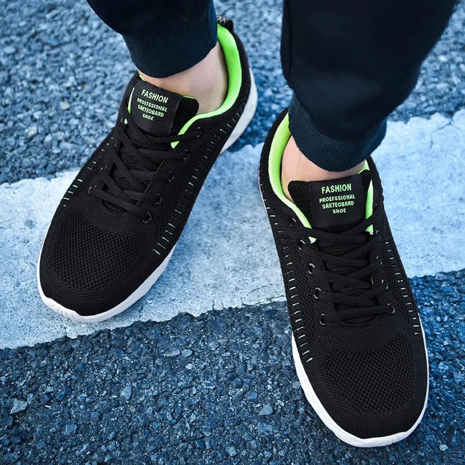 Men's Breathable Mesh Running Shoes Breathable Mesh Comfortable Tennis Shoe Men's Classic Casual Walking Shoes
