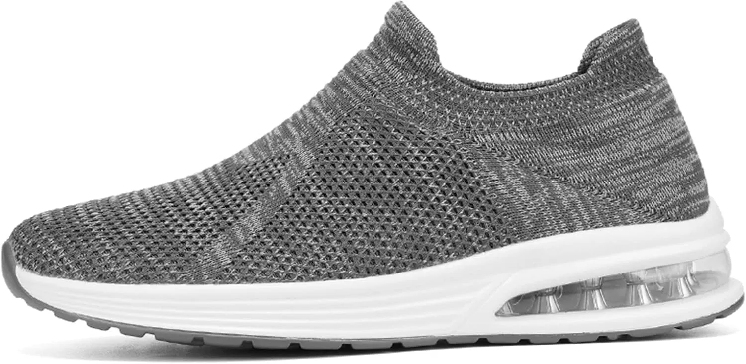 Men's Breathable Mesh Running Shoes Casual Sneaker Mesh Breathable Walking Shoe Convenient Elderly Slip on Shoes