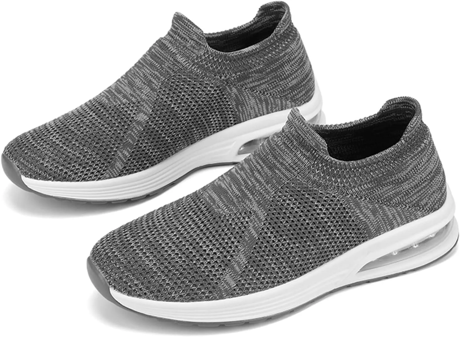 Men's Breathable Mesh Running Shoes Casual Sneaker Mesh Breathable Walking Shoe Convenient Elderly Slip on Shoes