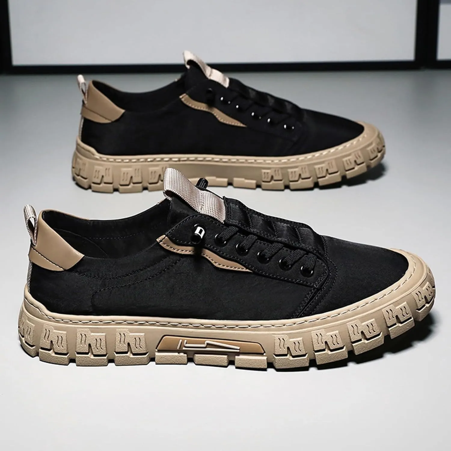 Men's Breathable Mesh Running Shoes Casual Sneaker Mesh Breathable Walking Shoe Men's Comfortable Canvas Shoes