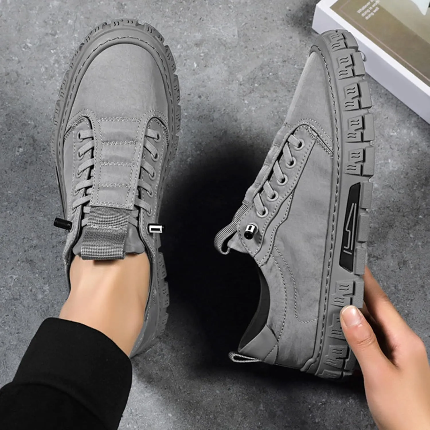 Men's Breathable Mesh Running Shoes Casual Sneaker Mesh Breathable Walking Shoe Men's Comfortable Canvas Shoes