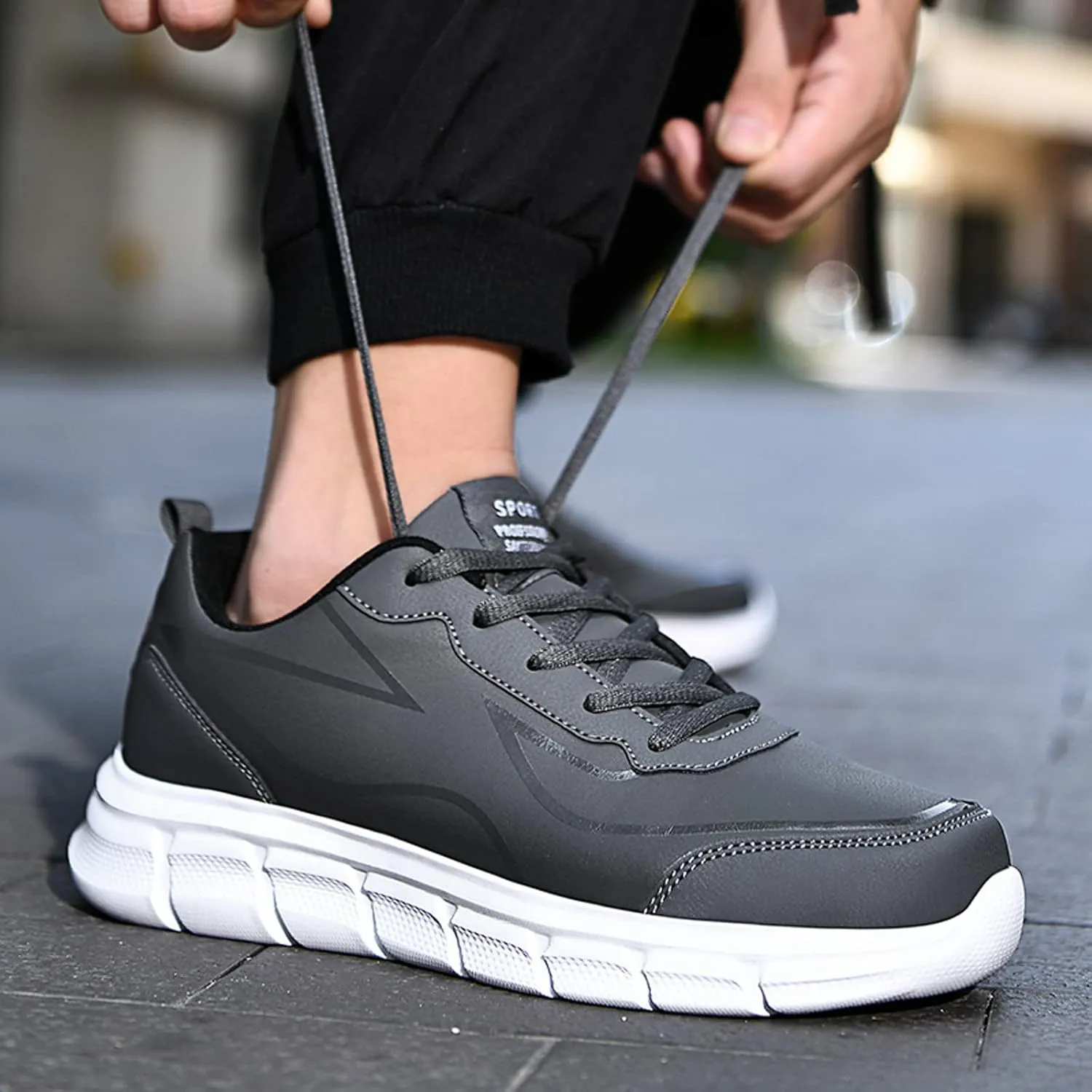 Men's Breathable Mesh Running Shoes Lightweight Breathable Walking Shoe Gym Tennis Elastic Fly Woven Mesh Shoes