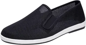 Men's Breathable Mesh Shoes Slip On Comfortable Shoes Lightweight Wide Walking Soft Flat Semi Casual for Men