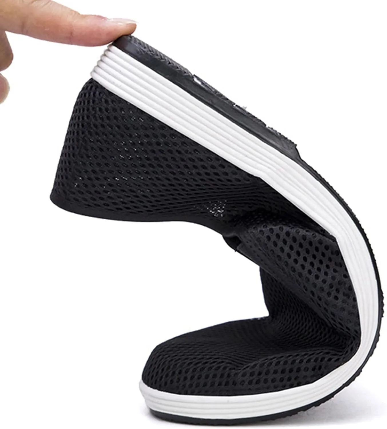 Men's Breathable Mesh Shoes Slip On Comfortable Shoes Lightweight Wide Walking Soft Flat Semi Casual for Men