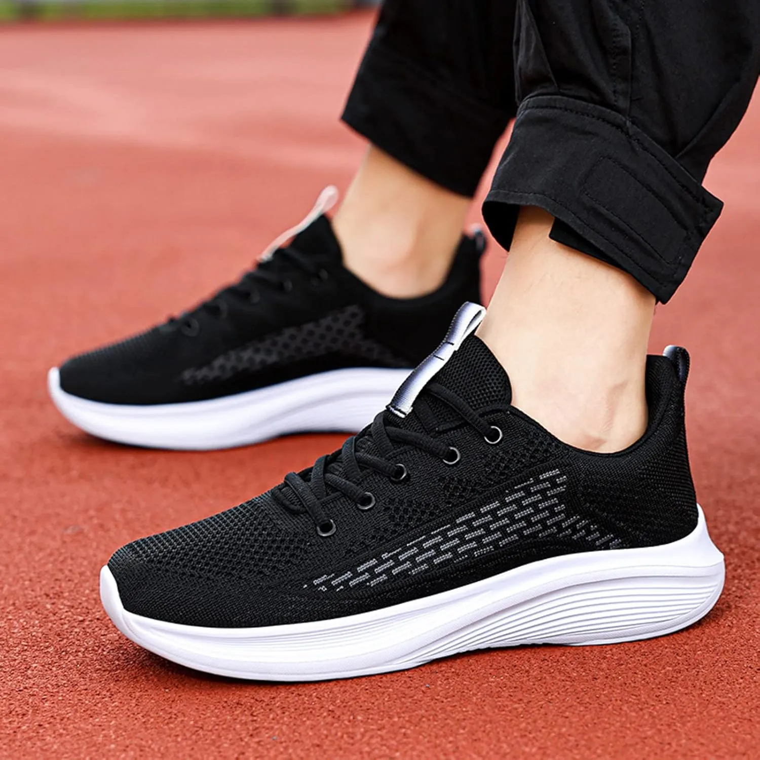 Mens Breathable Slip on Dress Shoes Comfortable Breathable Stretch Canvas Slip on Sneaker Breathable Work Shoes