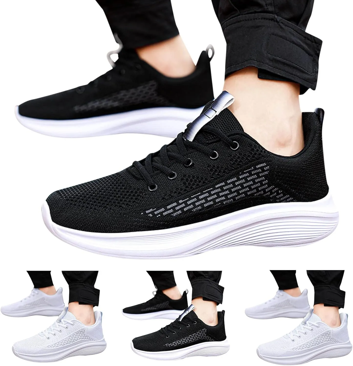 Mens Breathable Slip on Dress Shoes Comfortable Breathable Stretch Canvas Slip on Sneaker Breathable Work Shoes