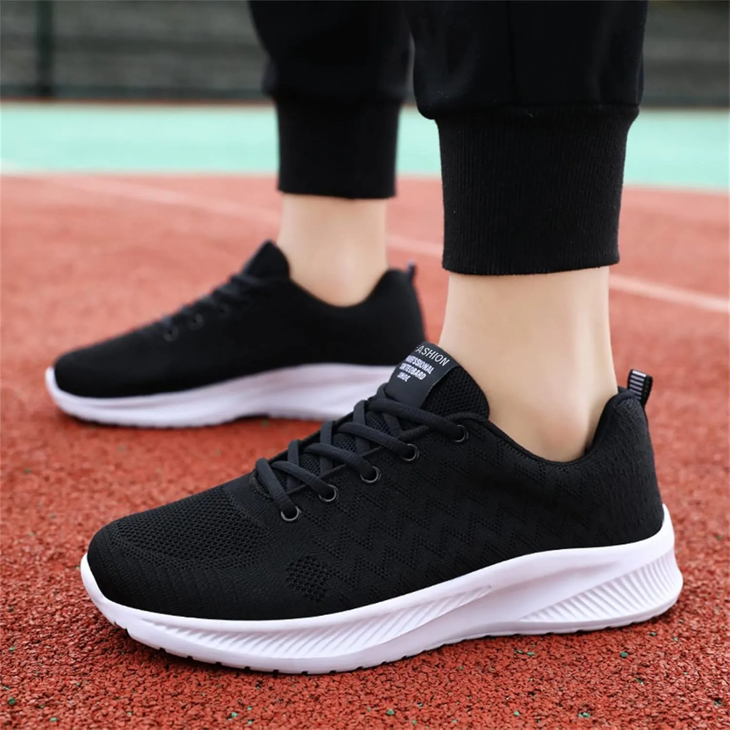 Men's Casual Dress Sneakers Fashion Four Seasons Men Mesh Breathable Lace Up Flat Lightweight Comfortable Casual