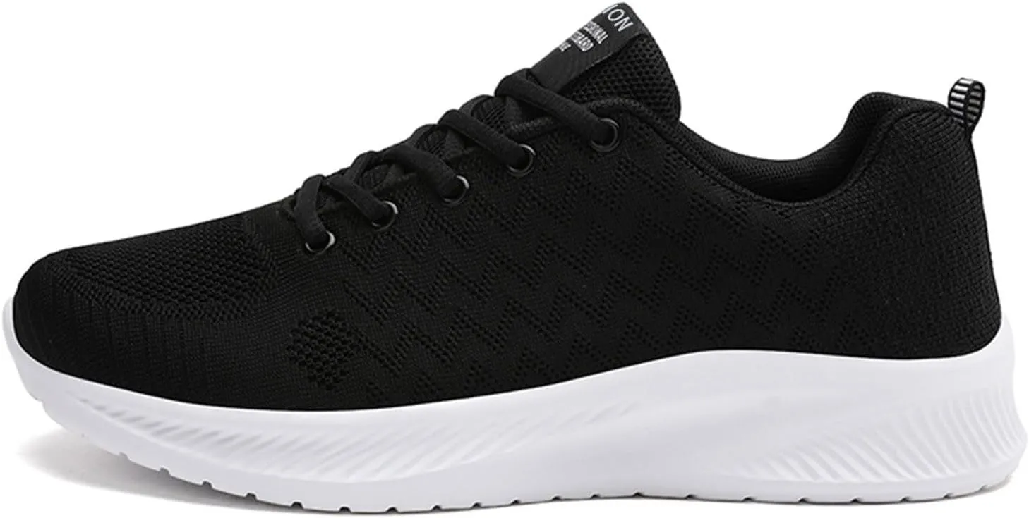 Men's Casual Dress Sneakers Fashion Four Seasons Men Mesh Breathable Lace Up Flat Lightweight Comfortable Casual