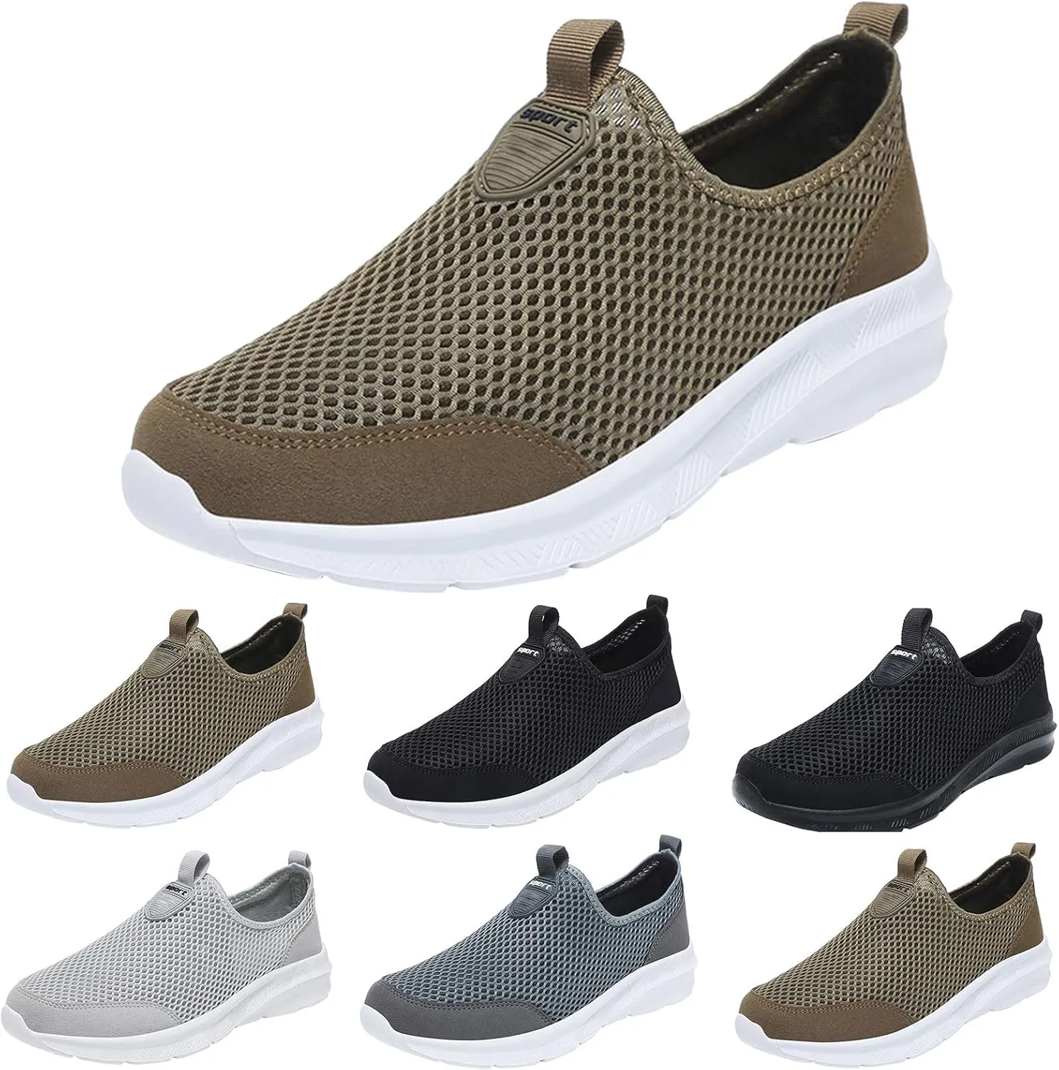Men's Casual Dress Sneakers Men Sports Shoes Fashionable New Pattern Mesh Breathable Lightweight Comfortable Sole