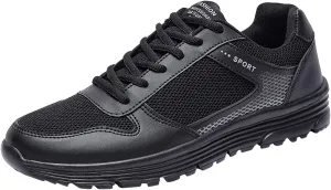 Men’s Everyday Sneakers Fashion Men Mesh Mountaineering Casual Sport Shoes Lace Up Solid Color Running Breathable Soft