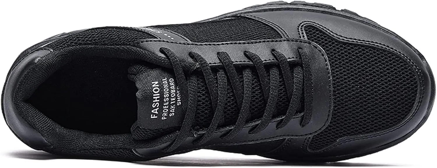 Men’s Everyday Sneakers Fashion Men Mesh Mountaineering Casual Sport Shoes Lace Up Solid Color Running Breathable Soft