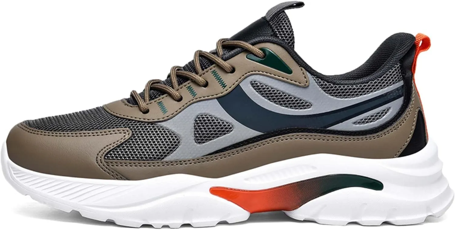 Men's Fashion Basketball Shoes Breathable Mesh Sneakers Outdoor Non-Slip Cushioning Training Running Shoes Lightweight Casual Walking Shoes-6-15 US Sizes