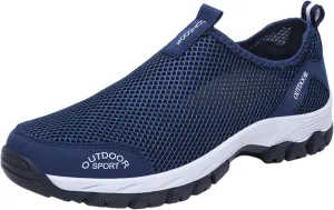 Men's Fashion Sneakers Fashion Spring and Summer Men Sports Shoes Flat Bottom Non Slip Outdoor Hiking Shoes Mesh