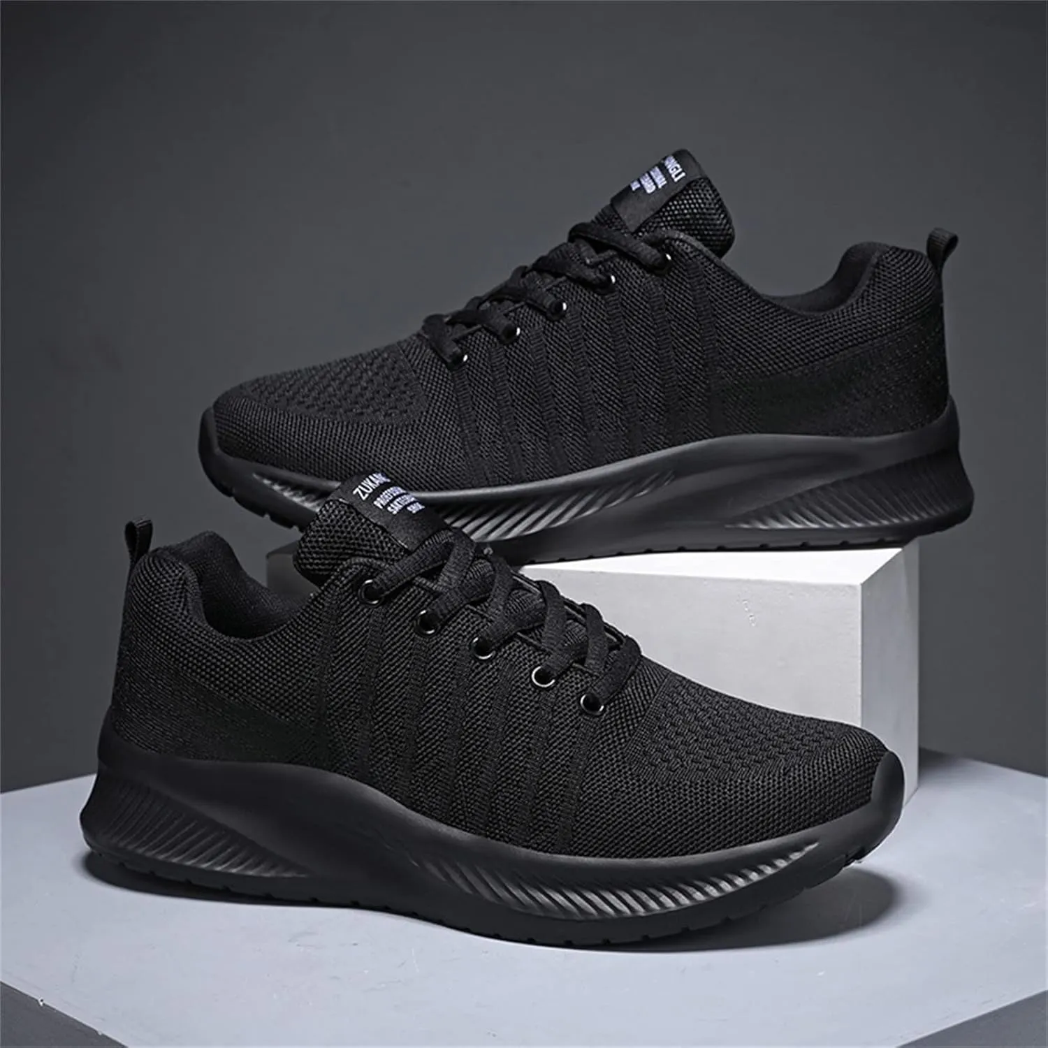 Men's Fashion Sneakers Men Colorblock Mesh Lace Up Casual Shoes Comfortable Breathable Soft Sole
