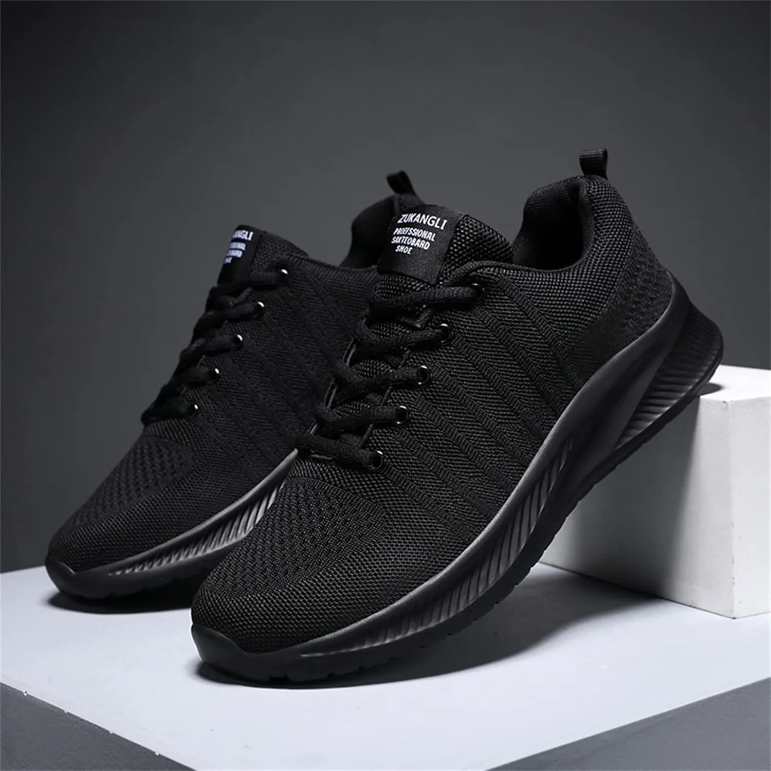 Men's Fashion Sneakers Men Colorblock Mesh Lace Up Casual Shoes Comfortable Breathable Soft Sole