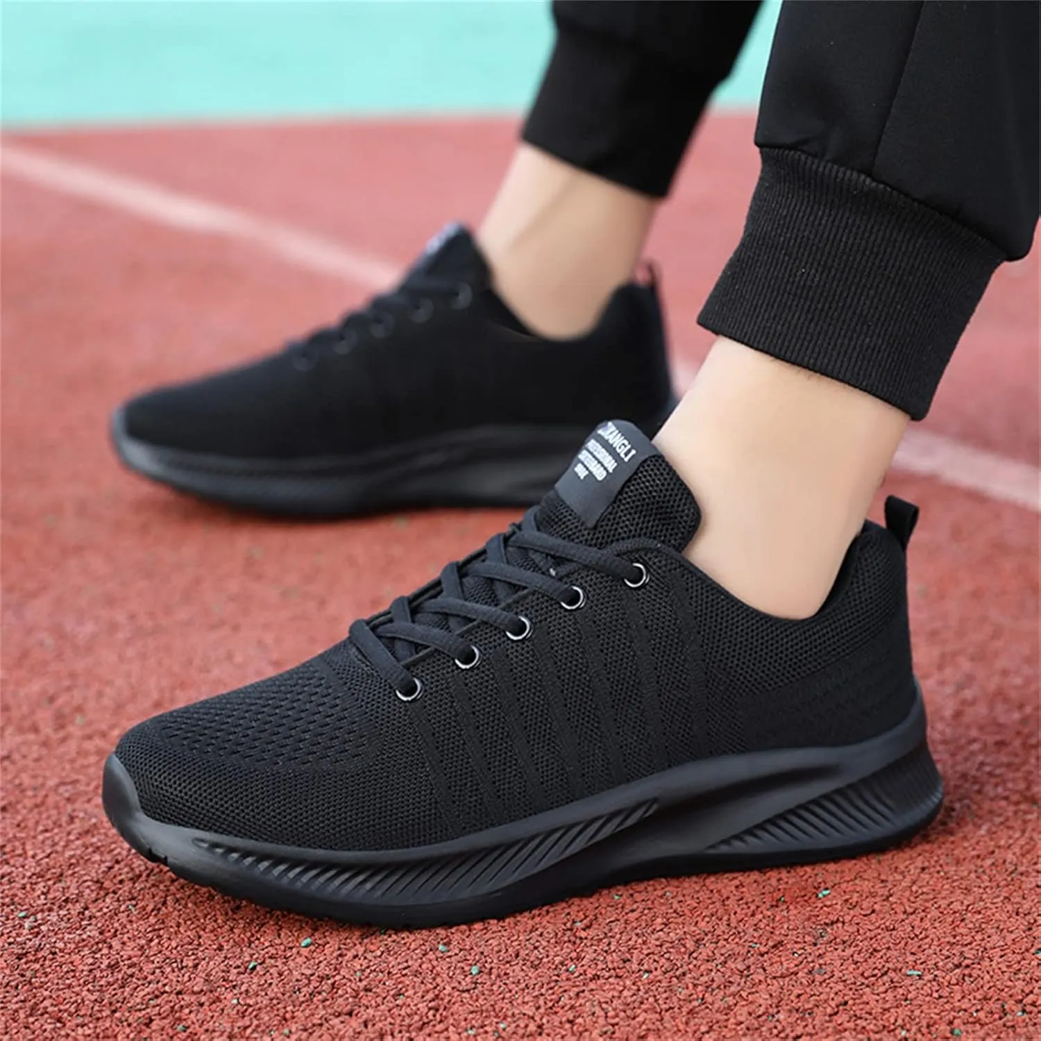 Men's Fashion Sneakers Men Colorblock Mesh Lace Up Casual Shoes Comfortable Breathable Soft Sole