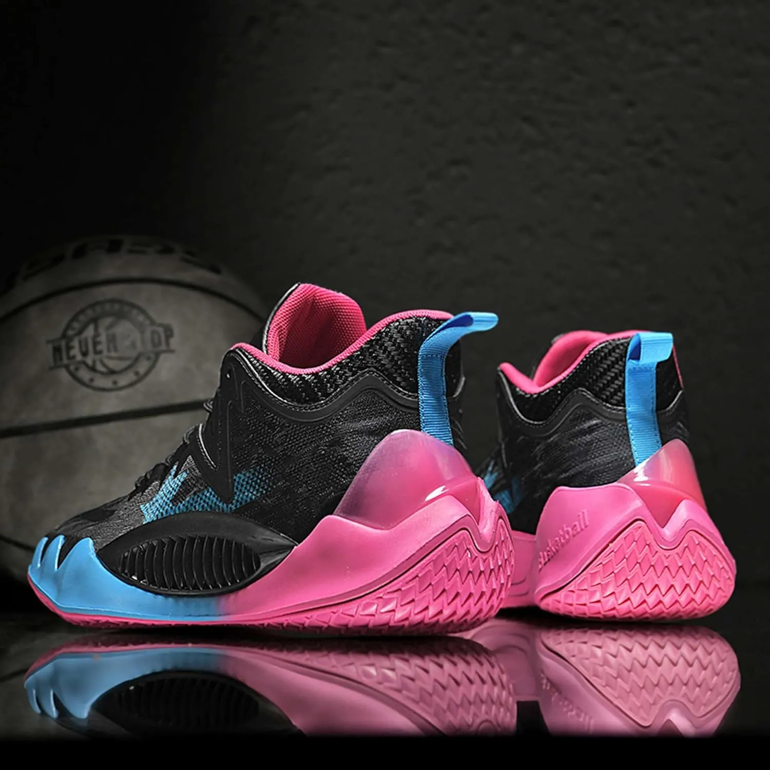 Men's High Top Basketball Shoes Non-Slip Wearable Sneakers Breathable Training Running Shoes