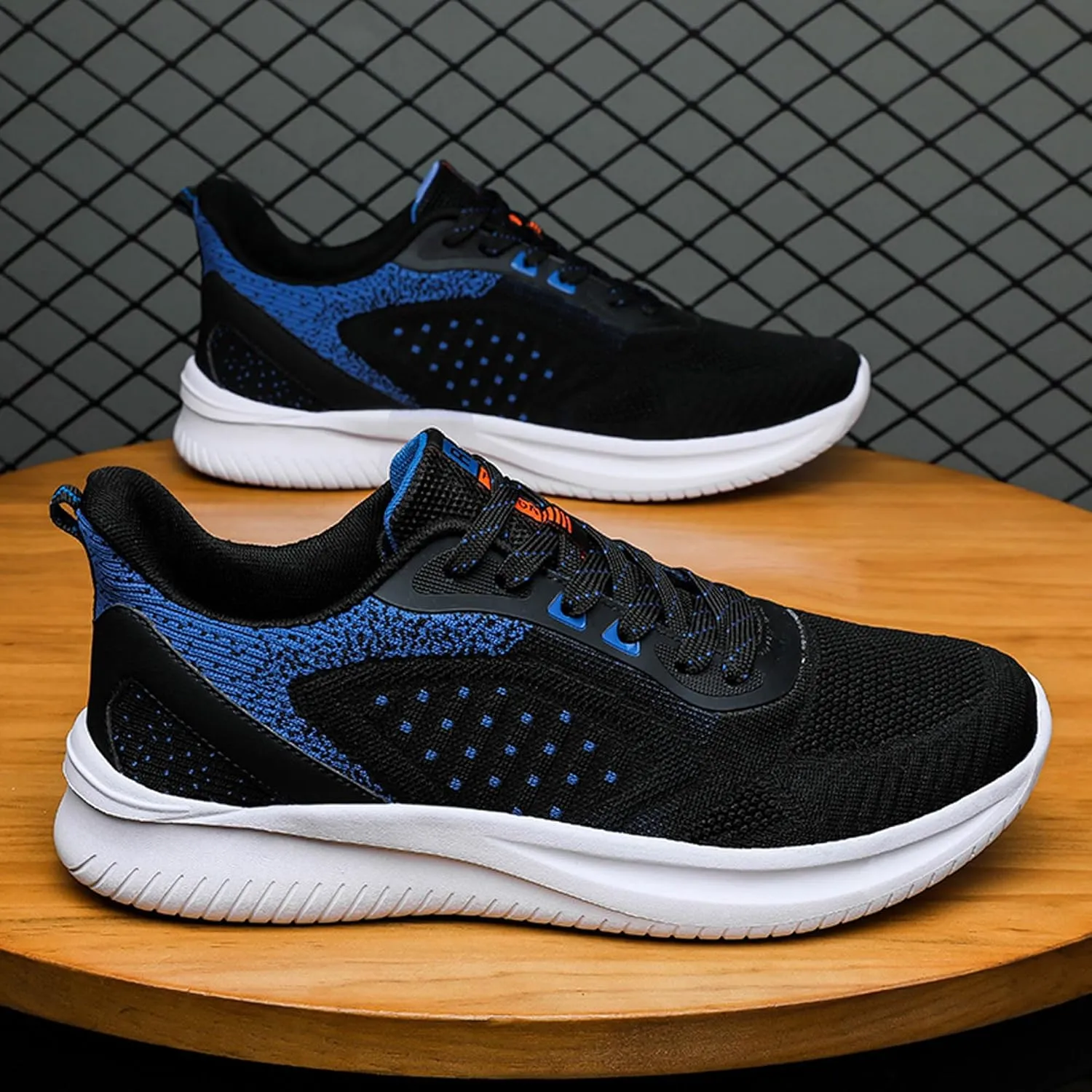 Men's Lace Up Lightweight Anti Slip Arch Support Casual Breathable Fitness Cushioning Training Sports Running Shoes, Park Walking Shoes, Street Sports Basketball Shoes