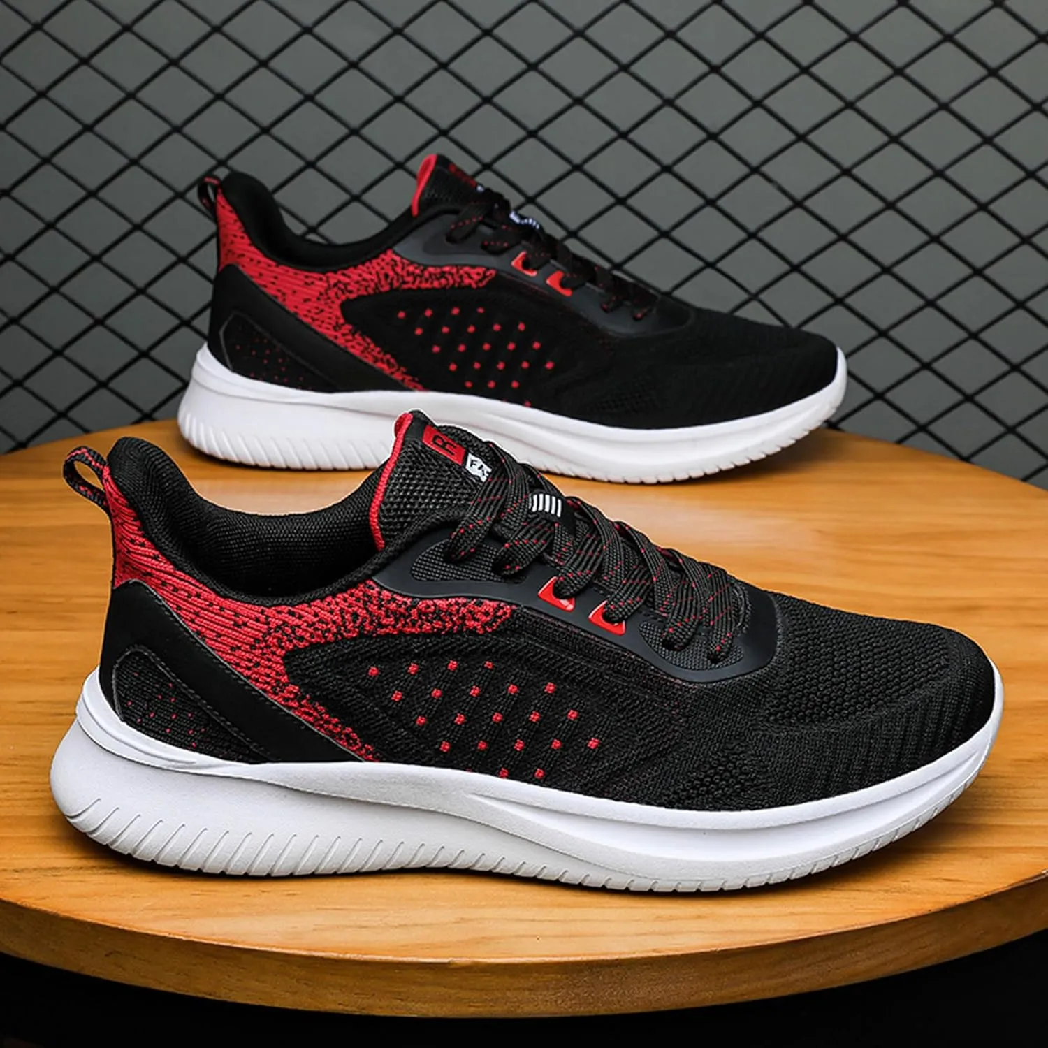 Men's Lace Up Lightweight Anti Slip Arch Support Casual Breathable Fitness Cushioning Training Sports Running Shoes, Park Walking Shoes, Street Sports Basketball Shoes