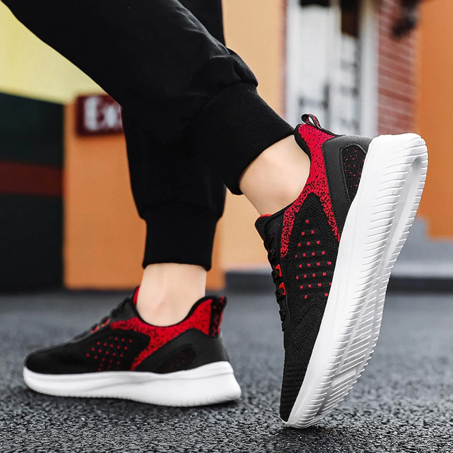 Men's Lace Up Lightweight Anti Slip Arch Support Casual Breathable Fitness Cushioning Training Sports Running Shoes, Park Walking Shoes, Street Sports Basketball Shoes
