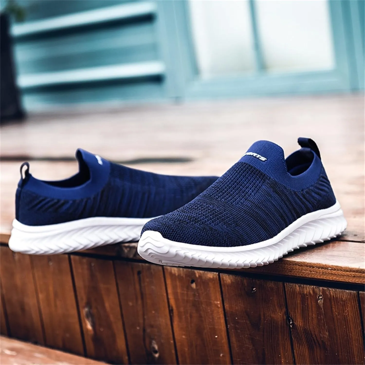 Men's Lightweight Cushion Sneakers Breathable Elastic Fly Woven Mesh Sneaker Men's Sport Breathable Mesh Shoes
