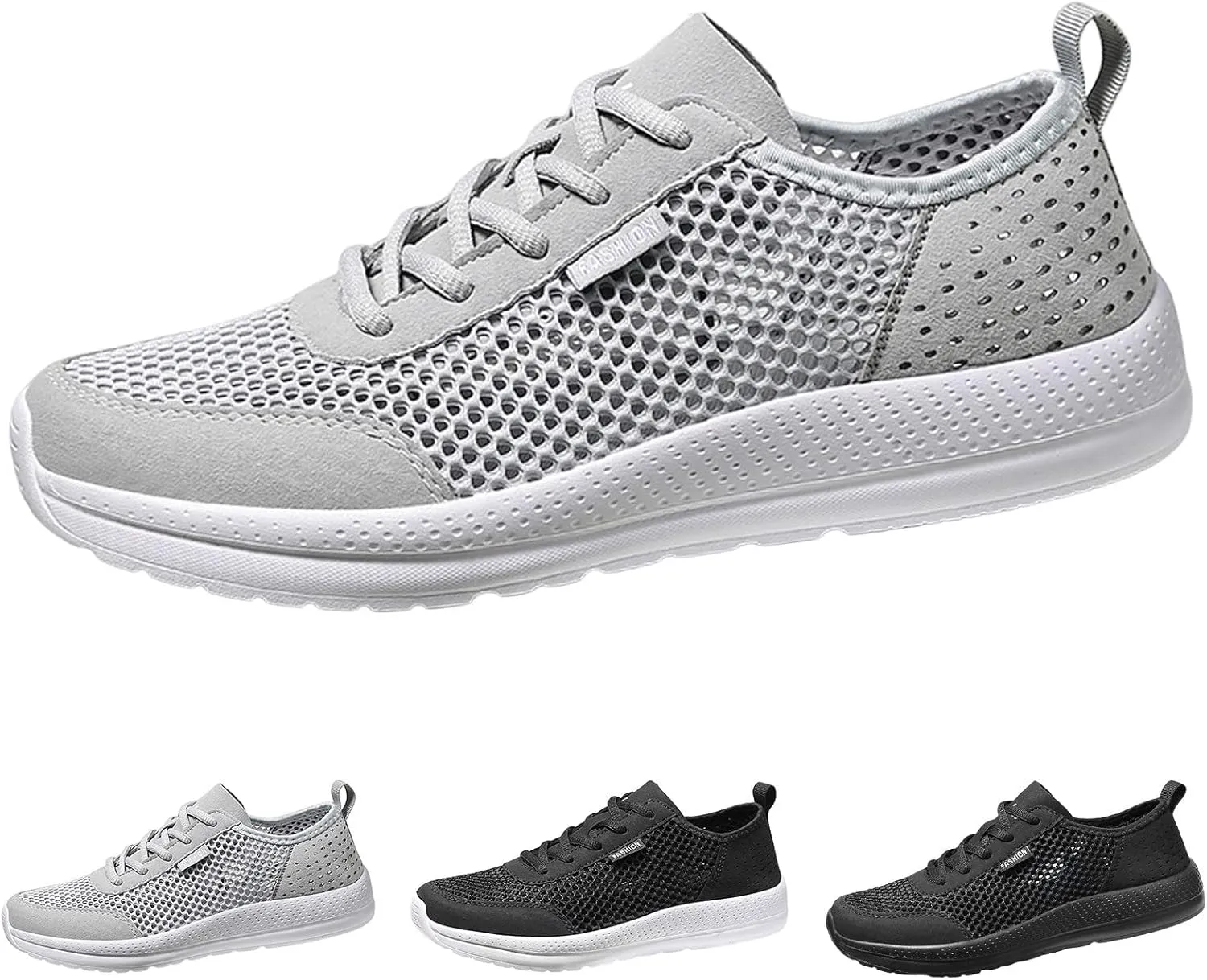 Men's Lightweight Non Slip Barefoot Shoes Casual Sneaker Mesh Breathable Walking Shoe Comfortable Stretch Shoes