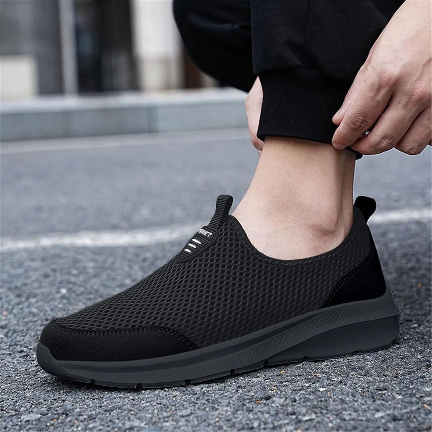 Mens Loafers & Slip-Ons Fashion Summer Men Sports Shoes Breathable Mesh Shallow Mouth Casual Shoes
