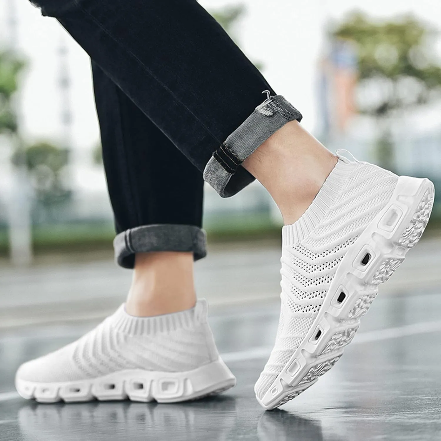Mens Loafers & Slip-Ons Men Sports Shoes Spring and Summer Fashionable New Pattern Breathable Mesh Comfortable