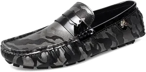 Mens Loafers Colorful Vegan Leather Penny Driving Loafers Resistant Comfortable Flexible Walking Slip On