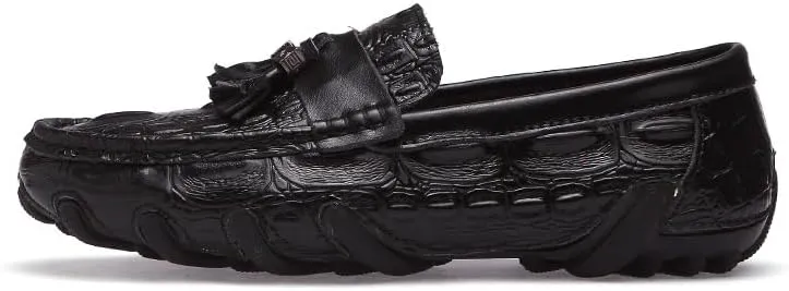 Men's Loafers PU Leather Tassel Penny Loafers Flexible Flat Heel Lightweight Classic Slip-on