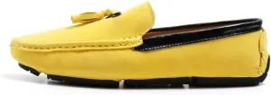 Men's Loafers Round Toe Vegan Suede Leather Driving Loafers with Tassel Comfortable Lightweight Flexible Outdoor Slip-ons