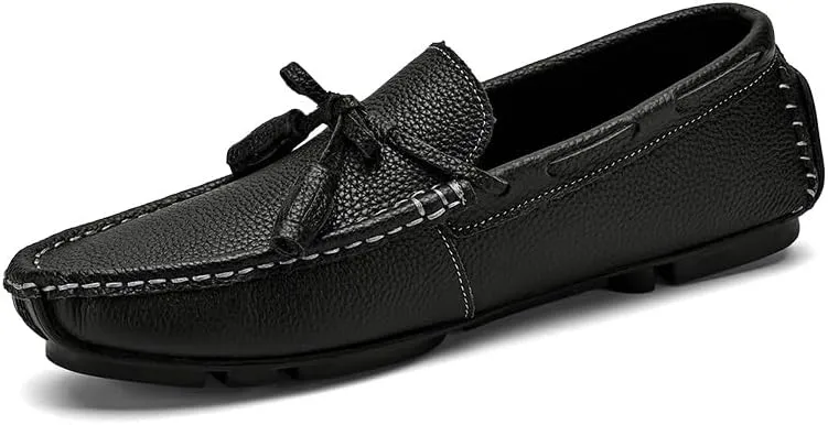 Mens Loafers Square Toe with Tassel Driving Boat Shoes Comfortable Lightweight Flexible Prom Classic Slip On
