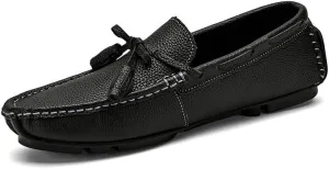 Mens Loafers Square Toe with Tassel Driving Boat Shoes Comfortable Lightweight Flexible Prom Classic Slip On