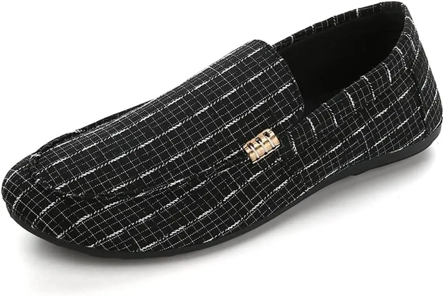 Men's Loafers Venetian Loafers Simple Cloth Comfortable Flat Heel Flexible Walking Slip On